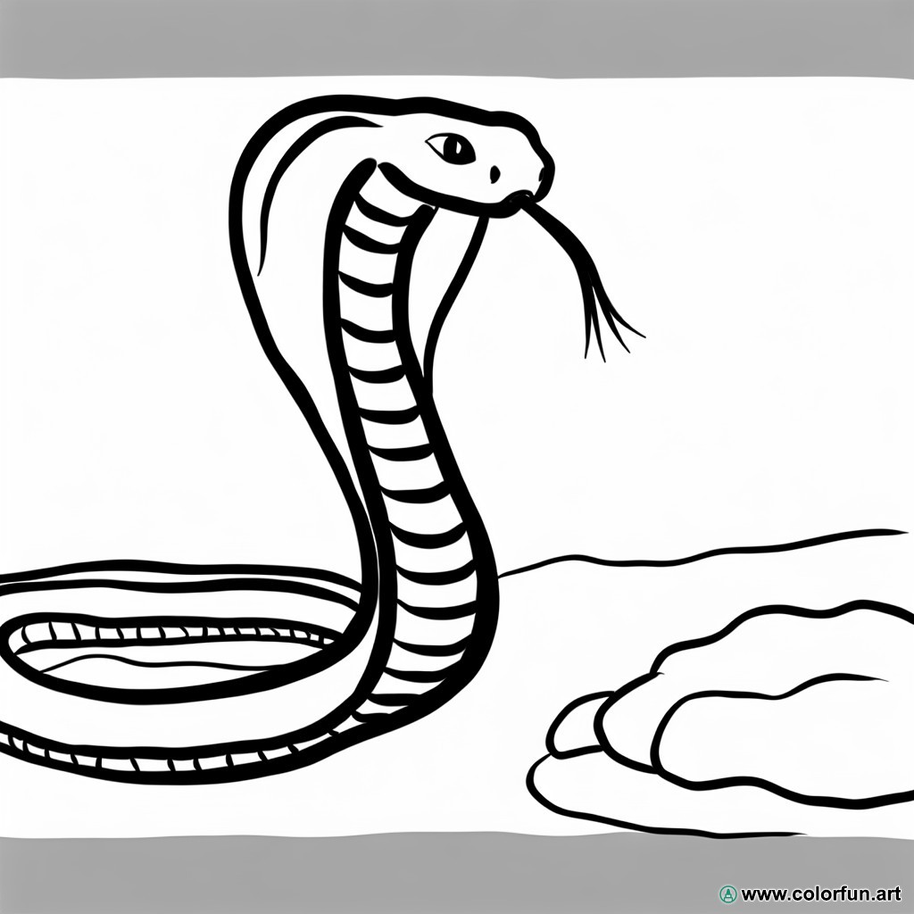 coloriage cobra serpent