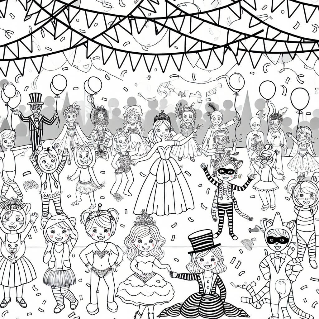 coloriage carnaval maternelle