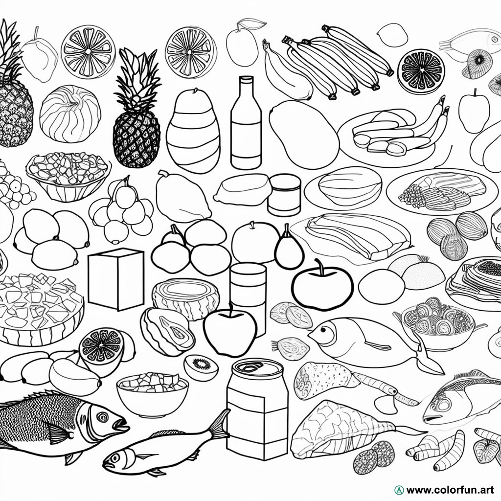 coloriage alimentaire