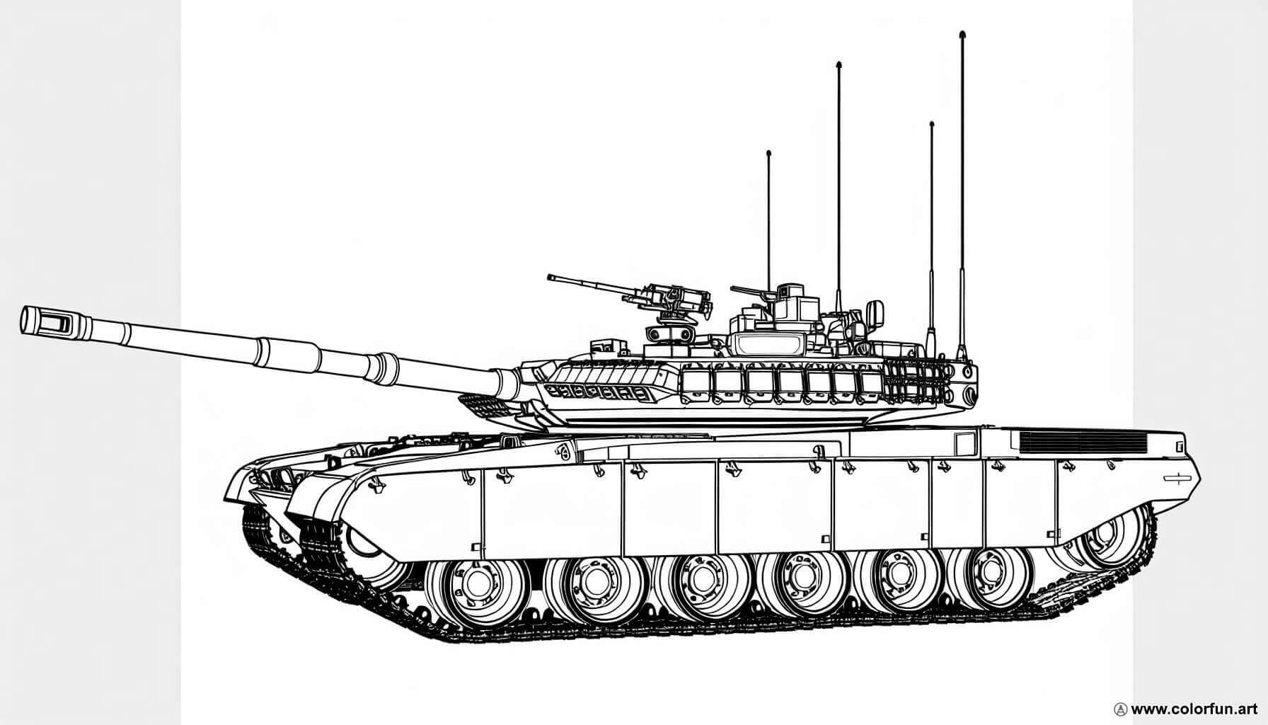 coloriage militaire tanks