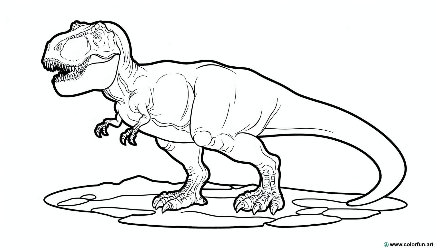 coloriage tyrannosaure t-rex
