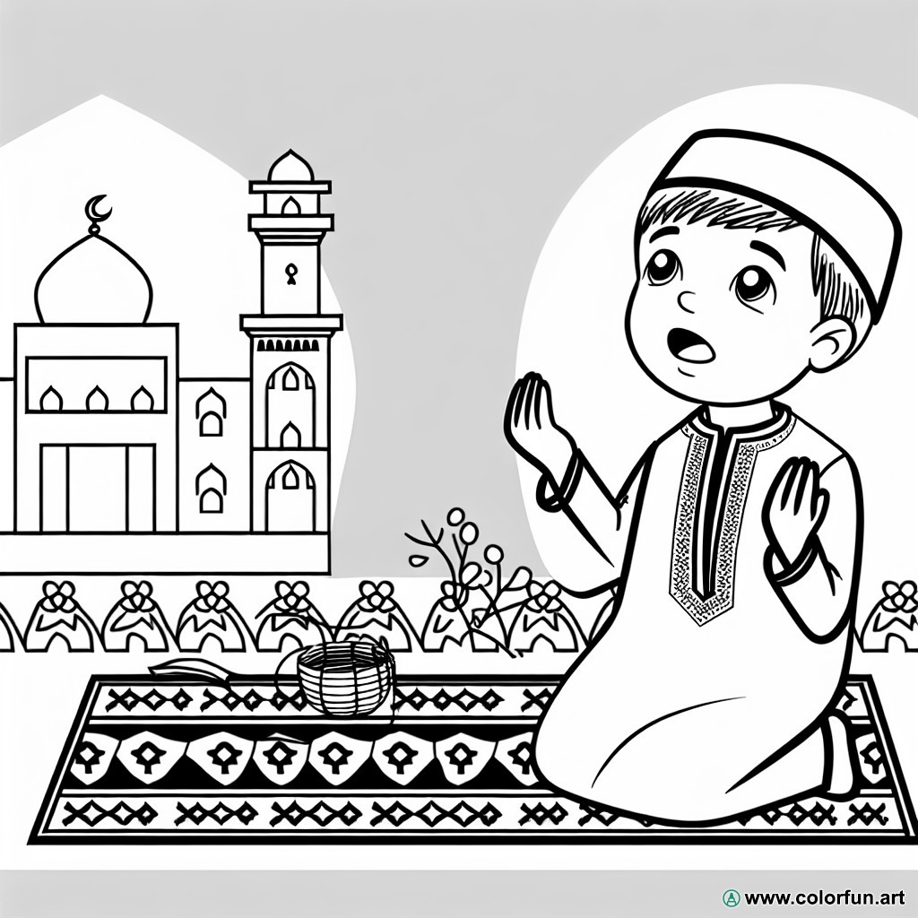 coloriage traditionnel musulman