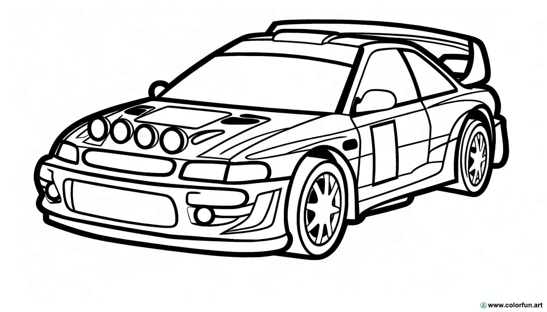 coloriage voiture de rallye