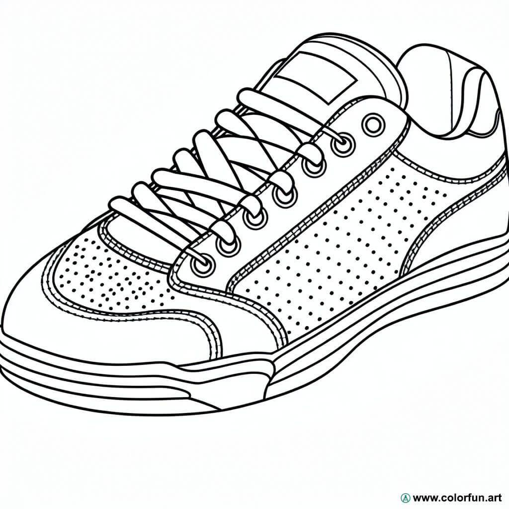 coloriage chaussure nike