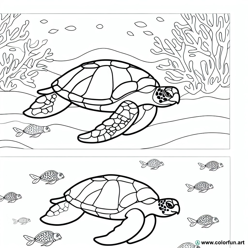 coloriage tortues de mer