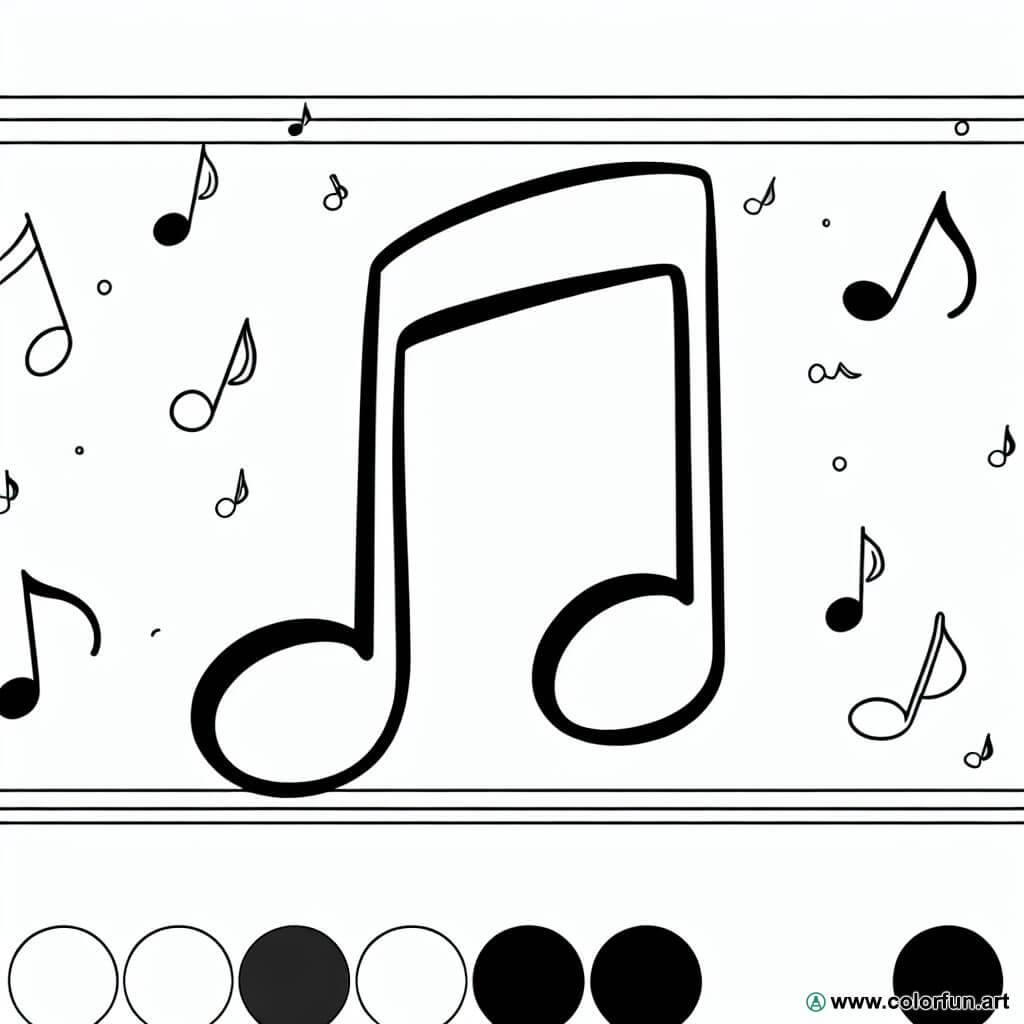 coloriage notes musique