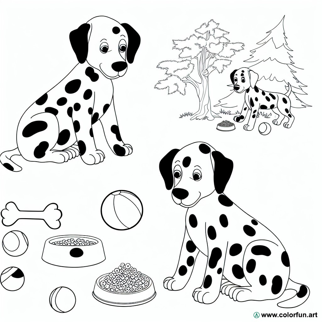 coloriage 101 dalmatiens personnages