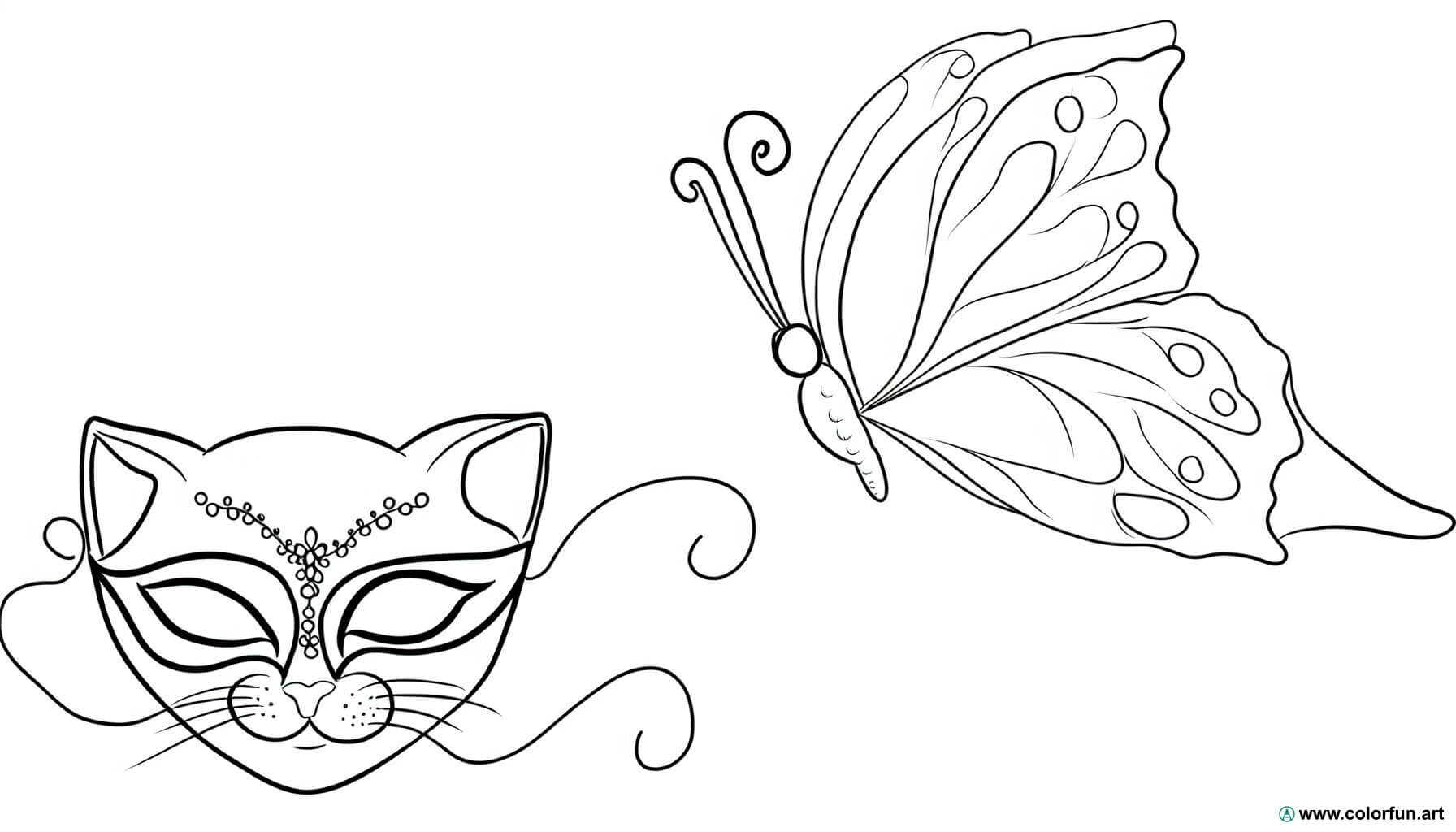 coloriage masques carnaval