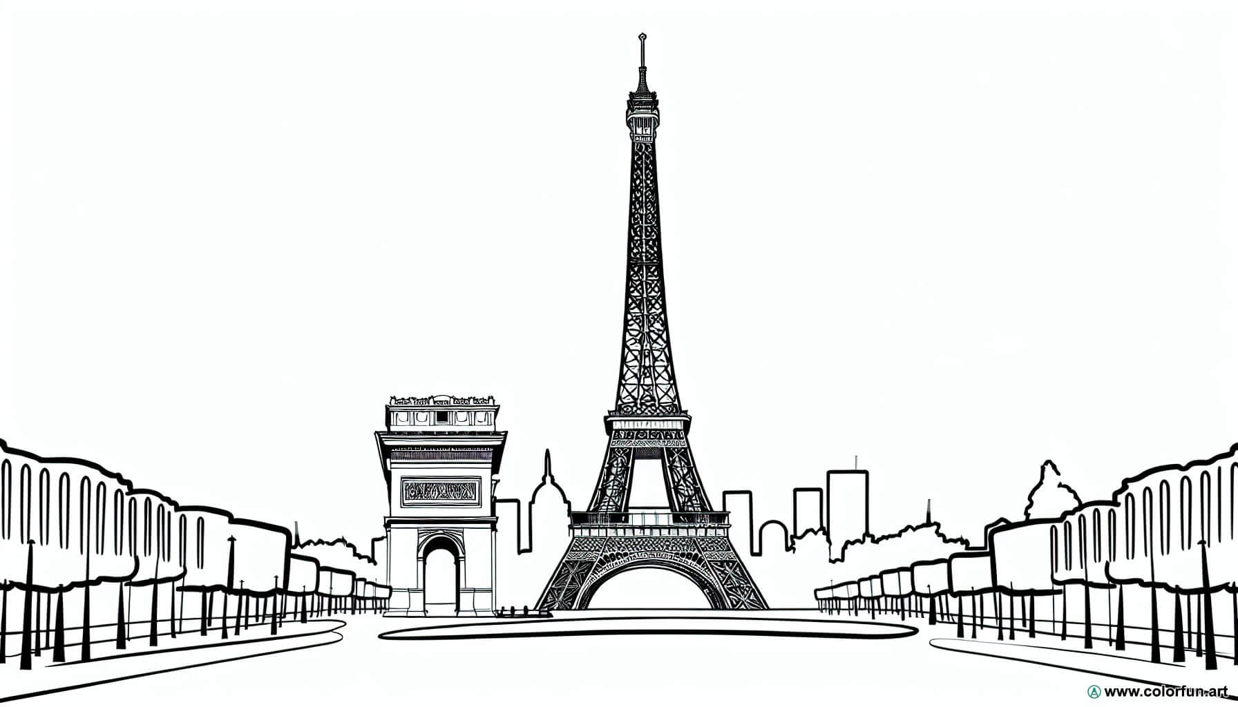 coloriage monuments de paris