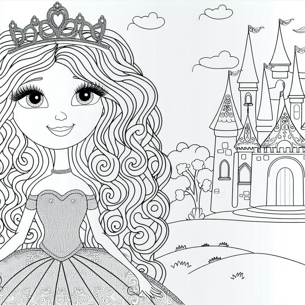 coloriage princesse en ligne