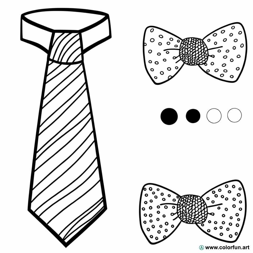 coloriage cravate tendance