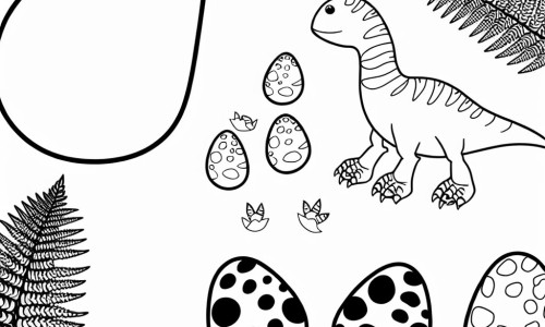 coloriage oeufs de dinosaures