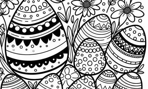 coloriage oeufs paques maternelle