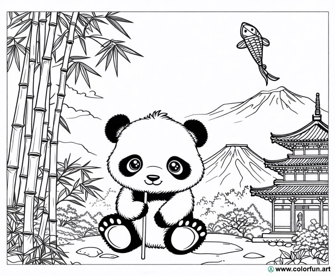 Coloriage japonais pour la maternelle à Télécharger ou à Imprimer