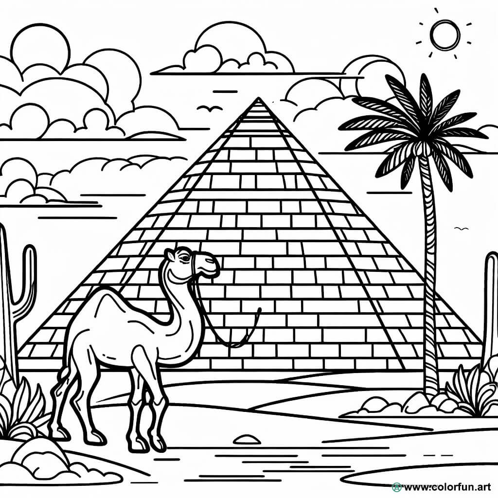 Coloriage De L gypte Pyramide Majestueuse T l charger Ou 