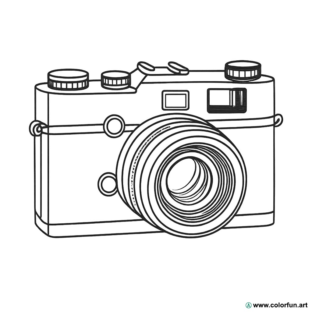 coloriage appareil photo vintage