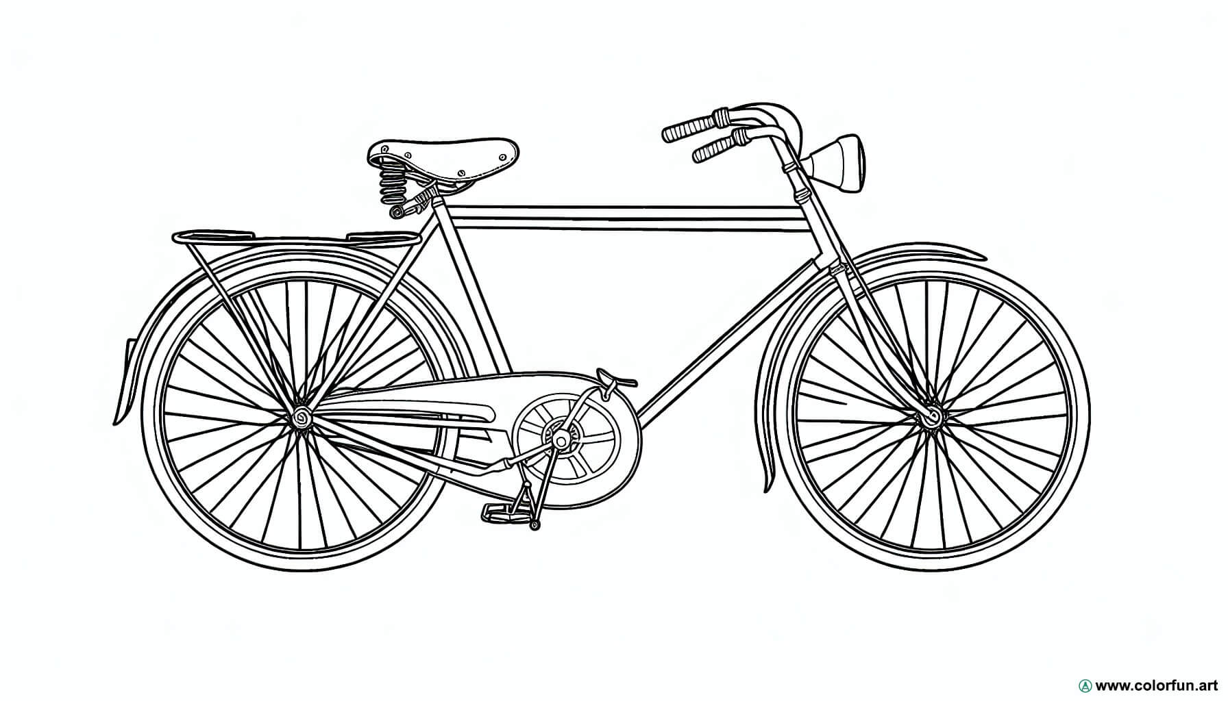 coloriage vintage vélo