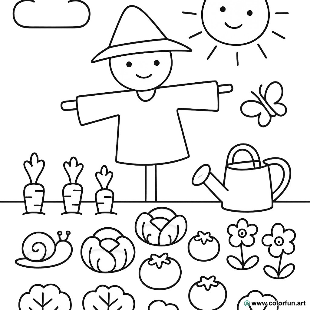 coloriage potager maternelle