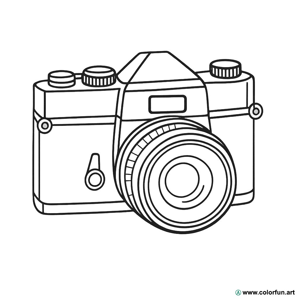 coloriage appareil photo vintage retro