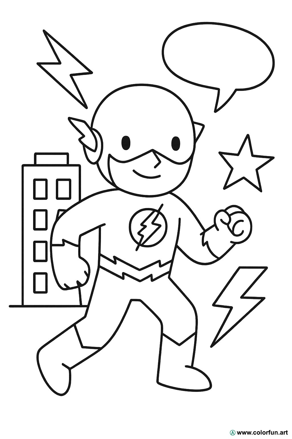 Coloriage de super héros DC Comics à Télécharger ou à Imprimer gratuitement