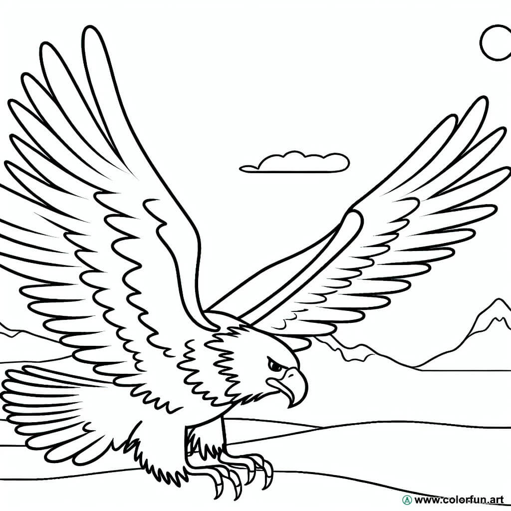 coloriage aigle des montagnes