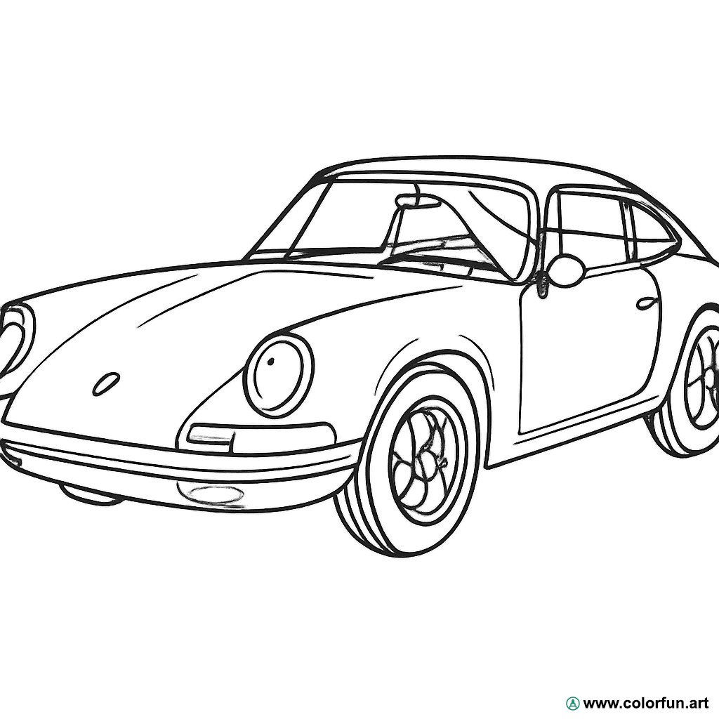 coloriage voiture de sport vintage