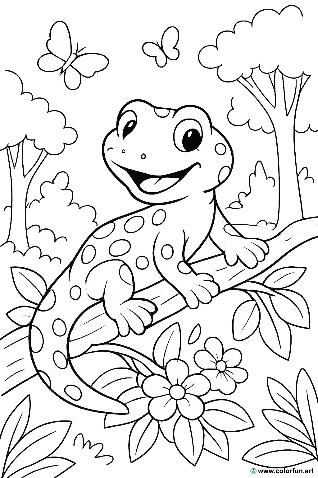 coloriage-de-la-salamandre-en-pleine-nature-t-l-charger-ou-imprimer